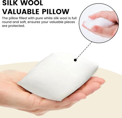 Novel Box® Beige Linen Bracelet Watch Jewelry Decoration Pillow (Pack of 5) 3X3 + NB Cleaning Cloth in Kuwait