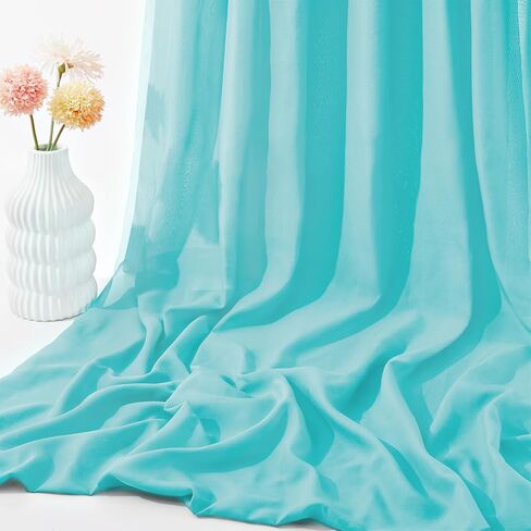 VACVELT White Chiffon Fabric by The Yard, 60 Inch Wide Chiffon Sheer Fabric Bolt Wedding Draping Fabric, Soft Chiffon Fabric for Wedding Arch Draping Backdrop, Party Decoration (Pre-Cut, 1 Yard) in Saudi Arabia