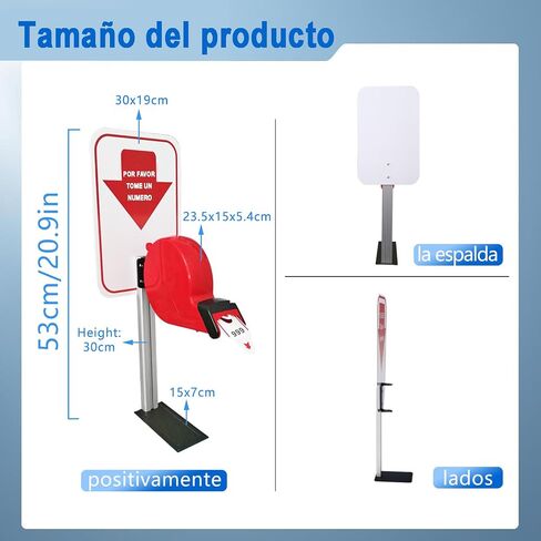 2 Digit Take a Number System Ticket Dispenser with Counter Stand and 1 Roll Queue Ticket 2000 Tickets for Queue Call System (K-T-2-ES) in Kuwait