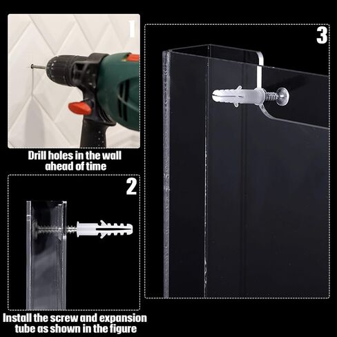 Barydat Acrylic Brochure Holder, 8.5 x 11 Inches Flyer Holder Magazine Display Holder Wall Mount Pamphlet Holder Clear Plastic Brochure Stand Literature Holder Mail Holder for Office Classroom Home in Saudi Arabia