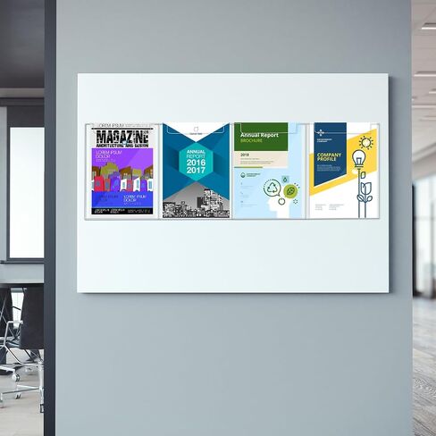 Barydat Acrylic Brochure Holder, 8.5 x 11 Inches Flyer Holder Magazine Display Holder Wall Mount Pamphlet Holder Clear Plastic Brochure Stand Literature Holder Mail Holder for Office Classroom Home in Saudi Arabia