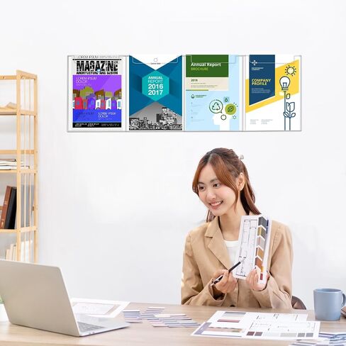 Barydat Acrylic Brochure Holder, 8.5 x 11 Inches Flyer Holder Magazine Display Holder Wall Mount Pamphlet Holder Clear Plastic Brochure Stand Literature Holder Mail Holder for Office Classroom Home in Saudi Arabia