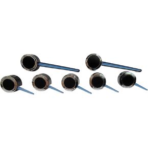 Tanin Auto Electronix Sky Blue Needles with Black and Chrome Base for Chevrolet Silverado, Tahoe & GMC Sierra Speedometer Gauge (Set of 7 Qty)