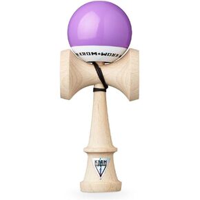 KROM - لعبة Kendama POP Lavender - جودة خشبية عالية - قوية للغاية - للمبتدئين والمحترفين - حزمة هدية: سلسلة إضافية + ملصقات