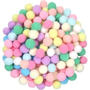 TOAOB 150pcs Large Pom Poms 1 Inch 10 Colors Craft Pom Poms Fuzzy Pompoms Balls for DIY Crafts Projects Home Decorations