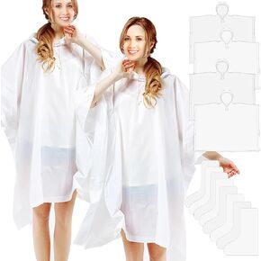 4 Pack Rain Ponchos for Adult,Reusable Raincoat Rain Jacket Rainwear Women Girls,with Disposable Waterproof Shoe Covers