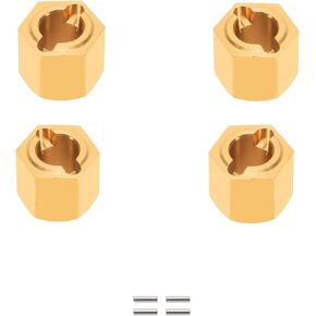 Brass H7*6.2MM Wheel Hex Hub for 1/18 1/24 Scx24 FMS Fcx18 Fcx24 Rc Crawler Car Upgrade Parts(Yellow)