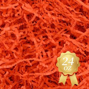 TCAIRG - 1.5 LB Orange Crinkle Cut Paper Shredded Paper for Gift Baskets Gift Boxes Filler, Wedding Birthday Christmas Easter Valentine’s Packing Wrapping Paper