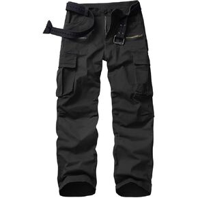 KOCTHOMY Cargo Pants Women High Waisted Wide Leg Pants Classic Casual Work Pants with 8 Pockets 8613 Black 2
