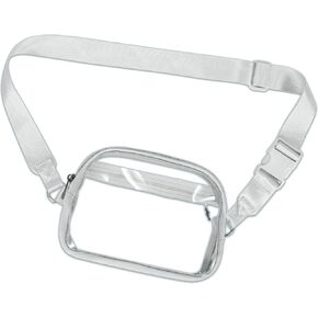 INTINI Clear Fanny Pack for Stadium Events – Small, Plus size Waist Transparent Belt Bag Sports, Concerts, and Festivals Black