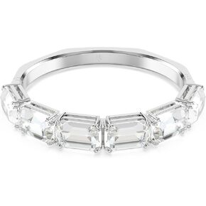 Swarovski Miellenia Bangle, Octagon Cut, Clear, Rhodium Finish
