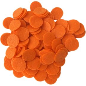 Playfully Ever After Orange Craft Felt Circles (Mixed Size Pack - 56pc)
