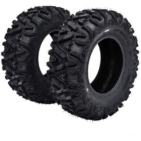 2 Pack 26x9-12-6PR Atv Utv At Mud & Trail Tires, 6 Ply Tubeless All-Terrain Knight External Tires, Optimum Grip For Enhanced Off-Road Handling
