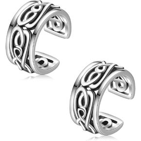 Ear Cuff for Men Women 925 Sterling Silver Celtic Earrings Viking Black Cuff Earrings Non Piercing Cartilage Cuff in Kuwait