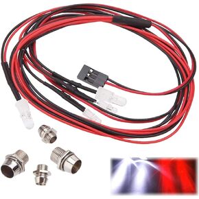 Kalevel LED Light for RC Car Truck, 4 LEDs, Red