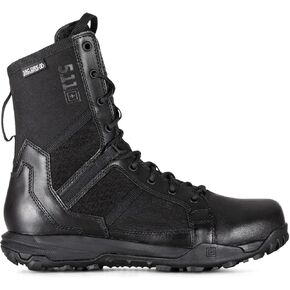 5.11 Tactical Men's Waterproof Boots, 8", Full Side Zipper, All Terrain, Black, Style 12444ABR