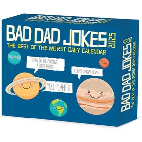 Willow Creek Press Bad Dad Jokes Daily 2025 Box/Desk Calendar (5.86" x 4.72")