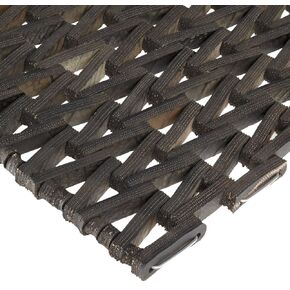 Durable Durite Recycled Tire-Link Outdoor Entrance Mat, Herringbone Weave, 24" x 48", Black