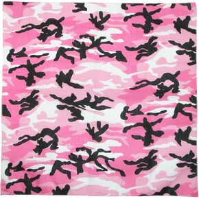 CTM® Women's Cotton Pink Camouflage Bandana in Kuwait