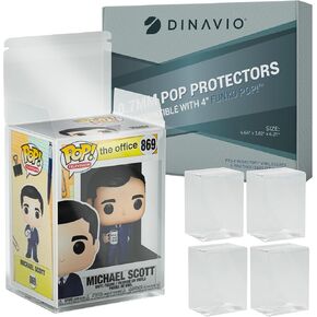 Premium 0.7mm Heavy Duty Plastic Funko Pop Protector Compatible with Funko POP! 4" Inch Figures - Ultra Thick 0.7mm, Crystal Clear, UV Protection, Scratch Resistant (5 Pack)