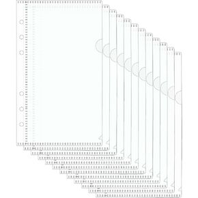 AxeWoodz A6 Cash Envelopes 12pcs Frosted Translucent PP Budget Envelopes Loose Leaf 6 Holes Money Organizer Side Open Binder Pockets