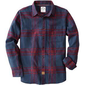 Dubinik® Flannel Shirt for Men 100% Cotton Mens Flannel Shirts Long Sleeve Plaid Soft Casual Button Down Shirt Men