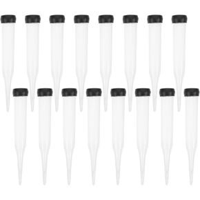 50Pcs Floral Water Tubes with Anchor Picks Plastic Flower Nutrition Tube Flower Stems Water Tubes for Fresh Flower (Transparent)
