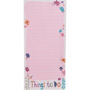 كارما، دفاتر ملاحظات مغناطيسية كبيرة، دفاتر ملاحظات لقائمة البقالة، قائمة التسوق، قائمة المهام، التذكيرات، ظهر مغناطيسي قوي، دفتر ملاحظات 100 ورقة لكل وسادة، تصميمات ملونة لطيفة - زهور in Kuwait