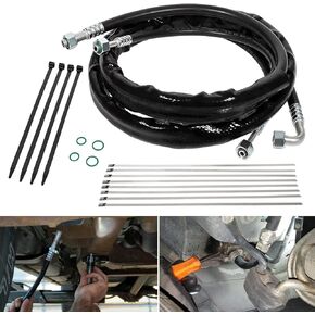 C4677 Rear Aux AC Line Set Air Conditioning Hoses Fit for 2008-2011 Dodge Grand Caravan/Caravan/Chrysler Town & Country Minivans(18PCS)