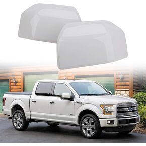 Oxford White Mirror Cover Caps Compatible with Ford F150 2015 2016 2017 2018 2019 2020 Door Rear View Upgrade