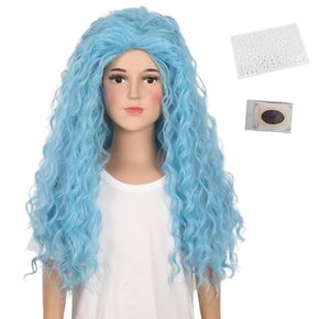 WildCos Long Curly Red wig Red Hair Halloween Costume Cosplay Wig Anime Cartoon Costume Party Wig