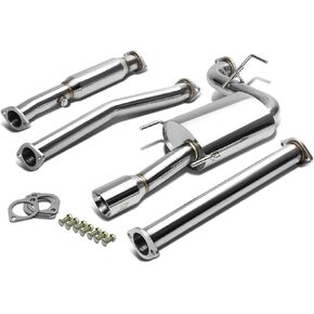 J2 Engineering J2-CBE-OS-058 Cat Back Exhaust System [Compatible with 93-97 Toyota Corolla Catback Exhaust w/Muffler Tip]