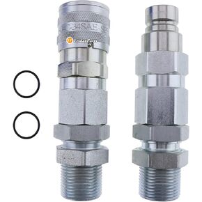 FridayParts Hydraulic Quick-Connect Coupler AT312877 KV13884 Compatible for John Deere 332 326D 280 332D 325 333D 270 328 328D 260 Replacement