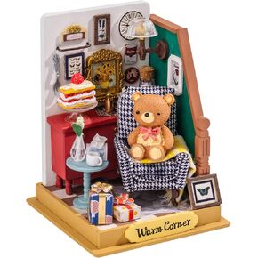 Rolife DIY Miniature Kit Mini Building Dollhouse Bedroom, Miniverse Lifestyle Mini Bookshelf Decoration, DIY Hobbies for Craftsman (Sweet Dream)