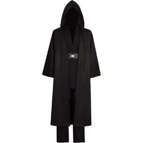 Obi Wan Hooded Robe Cloak Tunic Jedi Suit with Belt Cosplay Costume Uniform Outfits