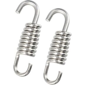 2 Pcs Universal Exhaust Pipe Spring for Motorcycles 43mm 1.69" Stainless Steel Exhaust Pipe Spring Hook Modified Accessory Replacement Durable Material