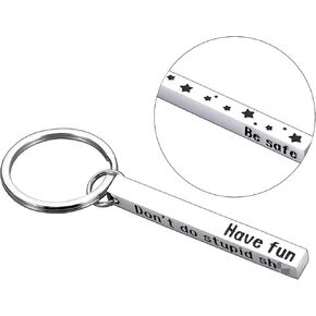 Stocking Stuffer for Teens Don't Do Stupid sh t Keychain Christmas Stocking Stuffer for Teens Boys Girls, Gifts for Son daughter Funny Christmas Gifts for Son from Mom, Don't Do Stupid sht keychain