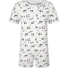Men's Short Sleeve Romper Crotch Shirt Bodysuit One Piece Pajamas