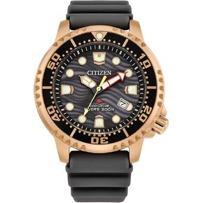 Citizen Promaster Dive Eco-Drive Watch, 3-Hand Date, ISO Certified, Luminous Hands and Markers, Rotating Bezel, Gray/Rose Gold