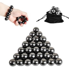 28 Pcs Magnetic Balls Fidget Toy, Adult Fidget Toys, Magnet Balls Can Replace Ferrite Putty, Office Desktop Decoration, Stress Relief, Anti Anxiety Magnetic Balls,Executive Desk Toys (Black)