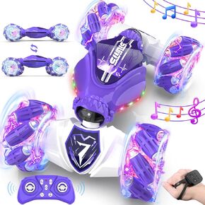 Gesture Sensing Remote Control Car Toys - Drift RC Stunt Car for Kids | 360° Rotating 4WD Transform RC Cars | 2.4Ghz Hand Controlled Car with Lights Music |Birthday Chirstams Gifts to Boys Girls Blue