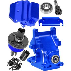 Aluminum Gearbox Case & Diff Gear 43T/10T Upgrades Part for 1/8 Arrma Kraton Senton Outcast Talion Typhon 6S BLX/ 1/7 Mojave Felony 6S BLX Limitless,Navy Blue