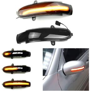 Hacreyatu Dynamic LED Sequential Side Mirror Turn Signal Light Blinker Indicator For Mercedes Benz G-Class W463 E-Class W211 S211