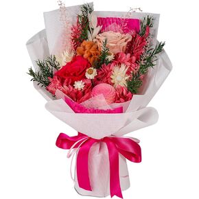 Preserved Flowers Bouquet Natural Long Lasting Real Flowers, Forever Love Eternal Rose Flower Decorative, Anniversary Birthday Mothers Day Flowers, Yellow