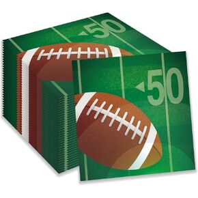 OXYLIPO 40Pcs American Football Decorations Paper Napkins Disposable Party Napkins Set Football Game Themed Party Supplies