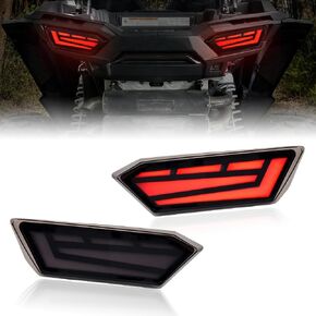 LED Tail Light Assembly for RZR 900 1000, Smoky Rear Brake Stop Lights Lamps Taillights Kit for RZR 900 1000 XP S 4 Turbo 2014-2019 & RZR Trail 2020-2024 Accessories #2412341, 2412342(2PCS)