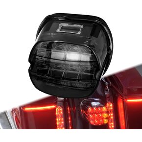 Motorcycle LED Tail Light Brake Taillight Turn Signal Running Light Fit for Harley Sportster XL Touring Street Gilde Road King Electra Glide Softail Dyna (Black)