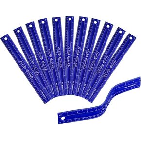It's Academic Flexi Rulers, 12-inch Flexible Non-Breakable Ruler, 12-Pack, Blue