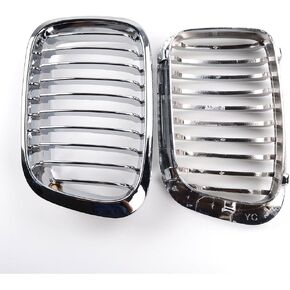 Glossy Black Front Sport Kidney Grille Grill Compatible with BMW 2003-2006 E46 325Ci 330Ci 2-Door LCI 2004 2005