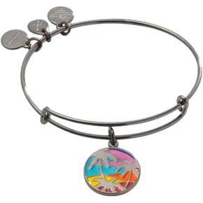 Alex and Ani Caribbean Palm Tree Charm Bangle Bracelet
